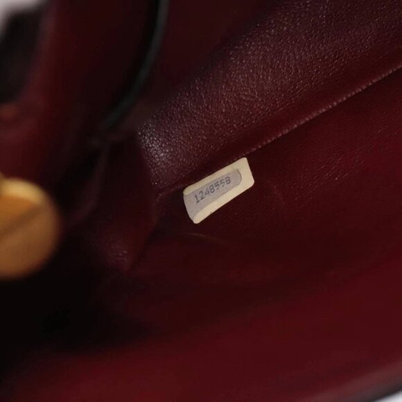 CHANEL Matelasse Turn Lock Chain Hand Bag Lamb Skin Black Gold CC Auth - Picture 13 of 16